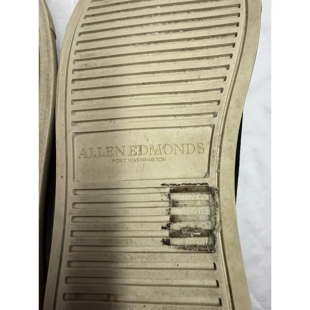 Allen Edmonds "Cooper" sneakers suede leather Men’s Size 8.5 D Black Handcrafted - Picture 14 of 15